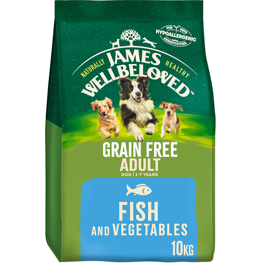 James Wellbeloved Grain Free Adult Dry Dog Food Fish Vegetables Pets