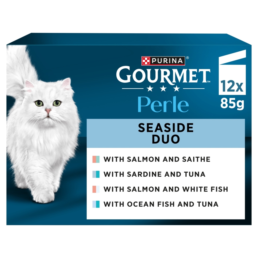 Gourmet Perle Adult Wet Cat Food Seaside Duo in Gravy
