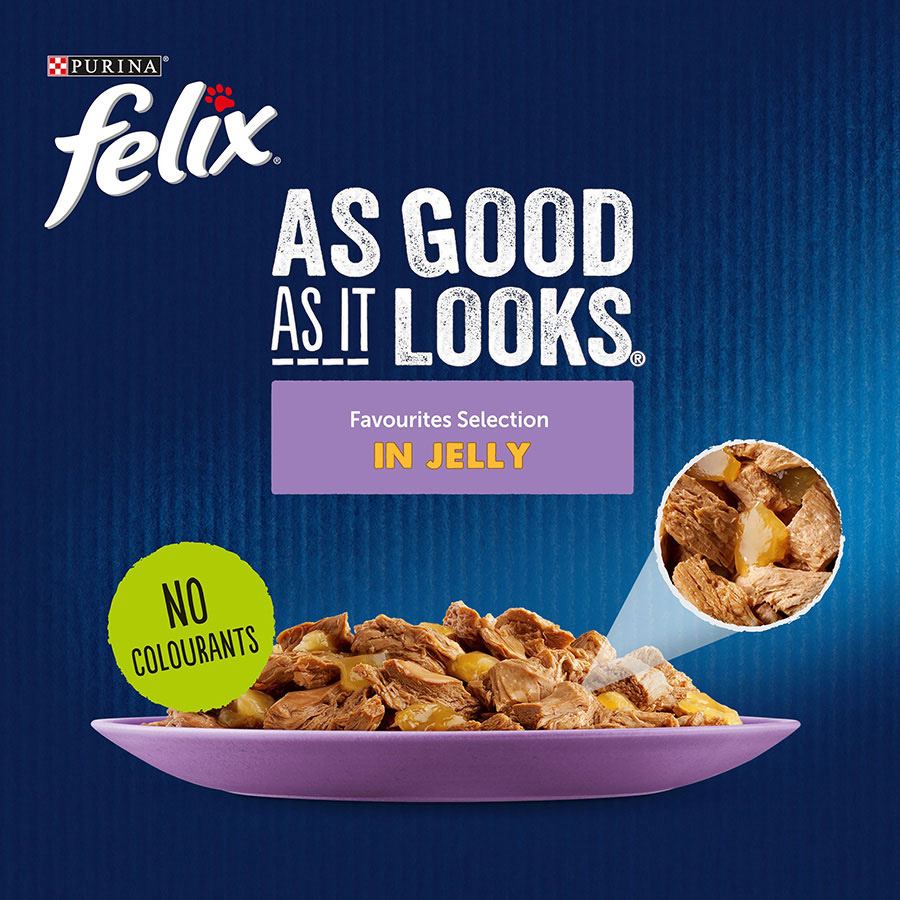 Felix As Good As It Looks Wet Cat Food Favourites Selection In Jelly Pets