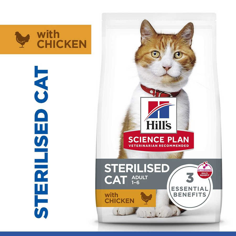 Hill's Science Plan Sterilised Cat Adult Dry Cat Food with Chicken 1.5kg