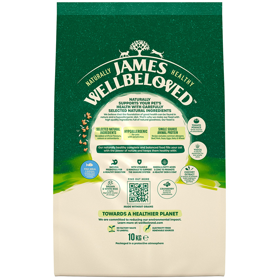 James Wellbeloved Adult Cat Dry Food Fish Pets