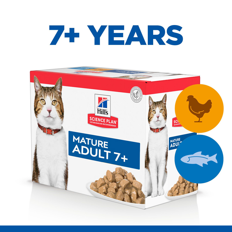 Hill's Science Plan Mature Adult Wet Cat Food Chicken & Ocean Fish