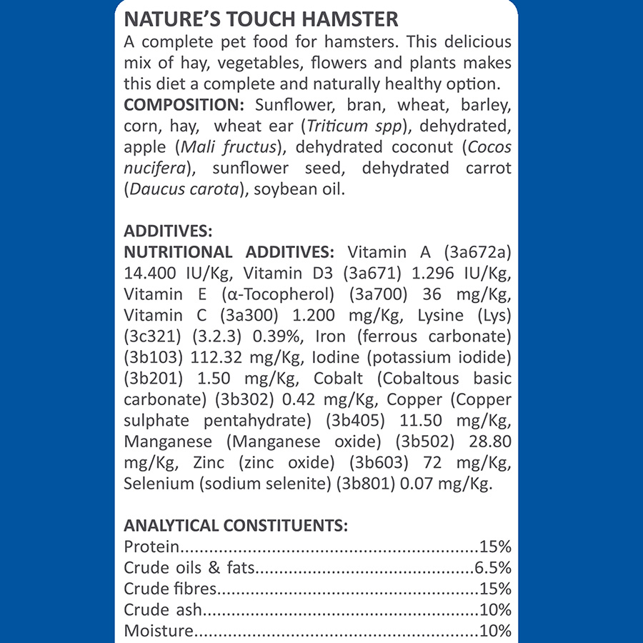 Nature s Touch Hamster Food Pets