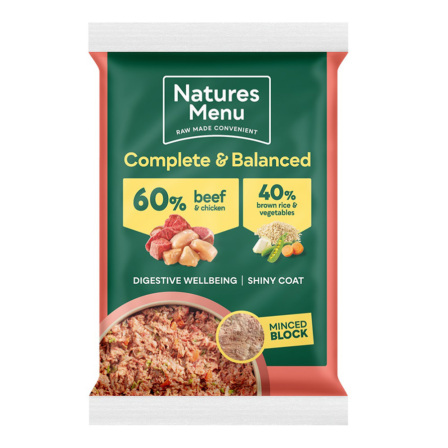 Natures Menu Complete & Balance 60/40 Raw Adult Dog Food Beef & Chicken