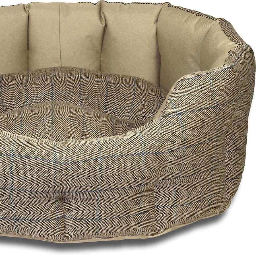 Large tweed dog bed best sale