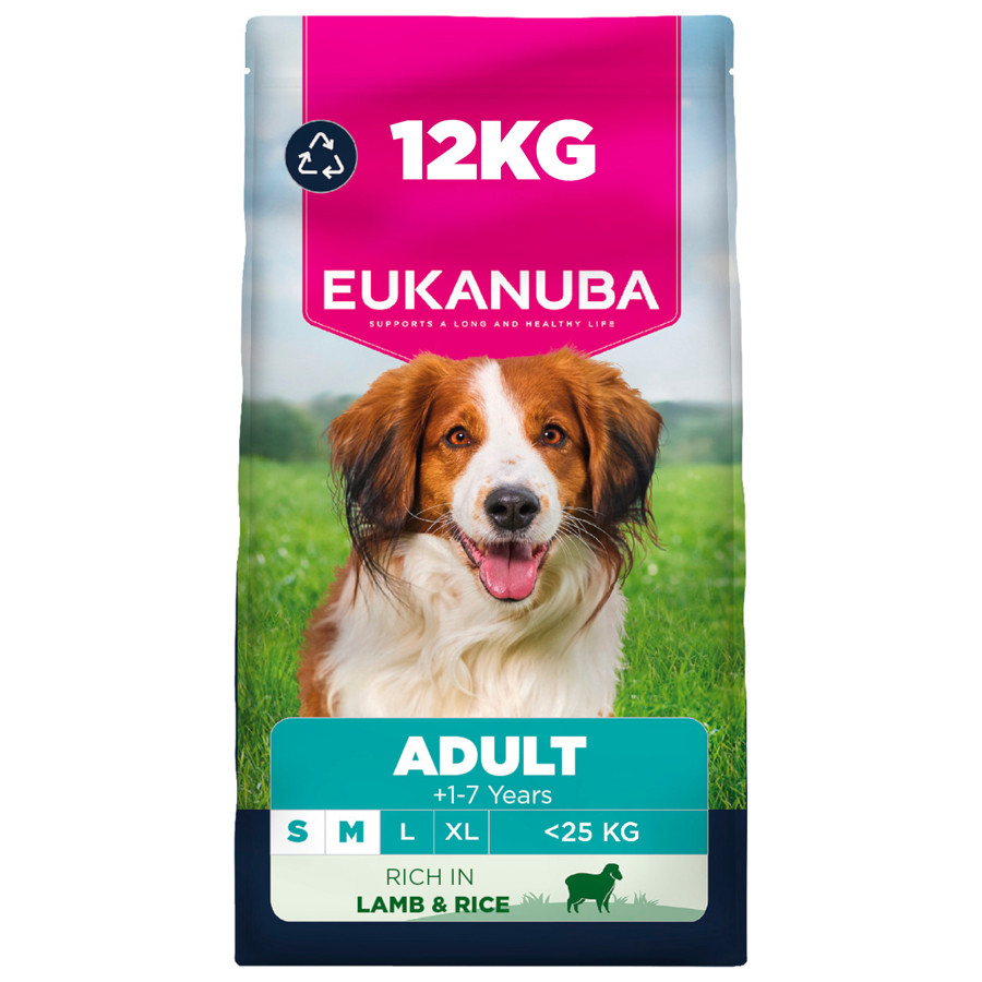 Eukanuba Small & Medium Adult Dry Dog Food Lamb & Rice