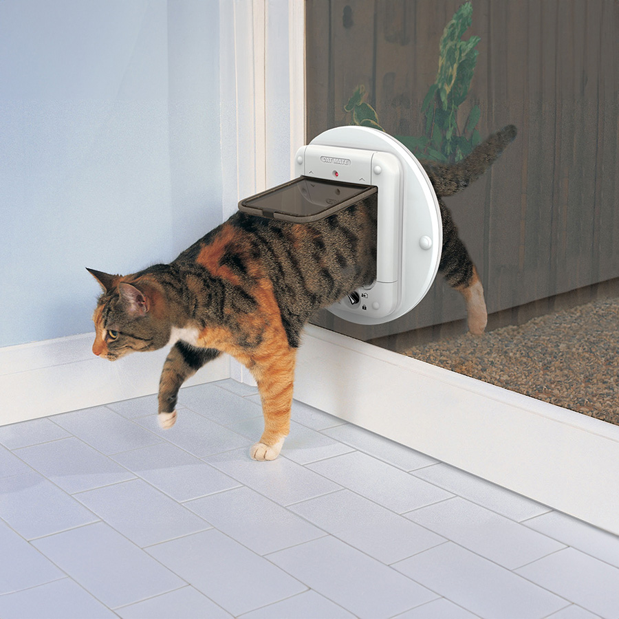 Cat Mate Cat Flap Adapter Kit for Walls Glass Panels White Pets