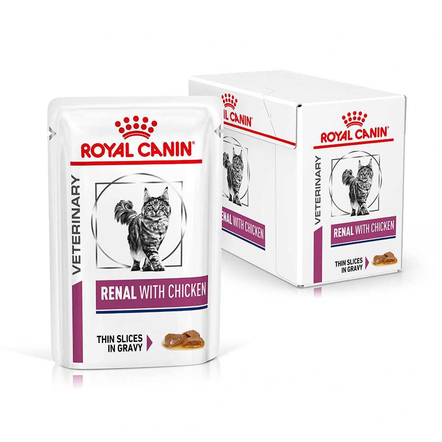 Royal Canin Veterinary Renal Adult Wet Cat Food Chicken Pets