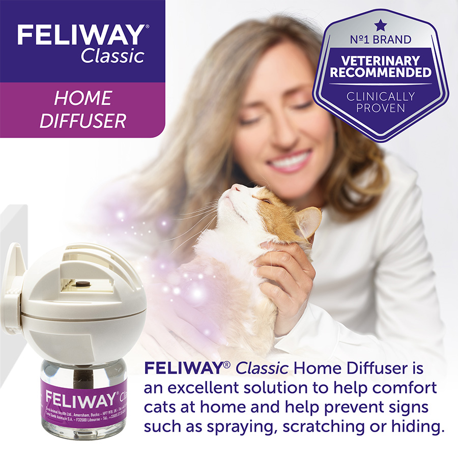 Feliway Classic Kitten Cat Pheromone Diffuser Refill Kit Pets