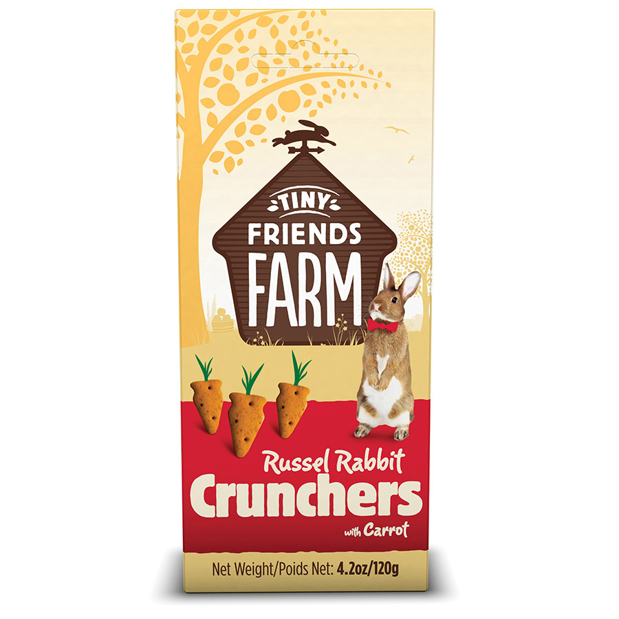 Tiny Friends Farm Russel Rabbit Crunchers Treats With Carrot 120G