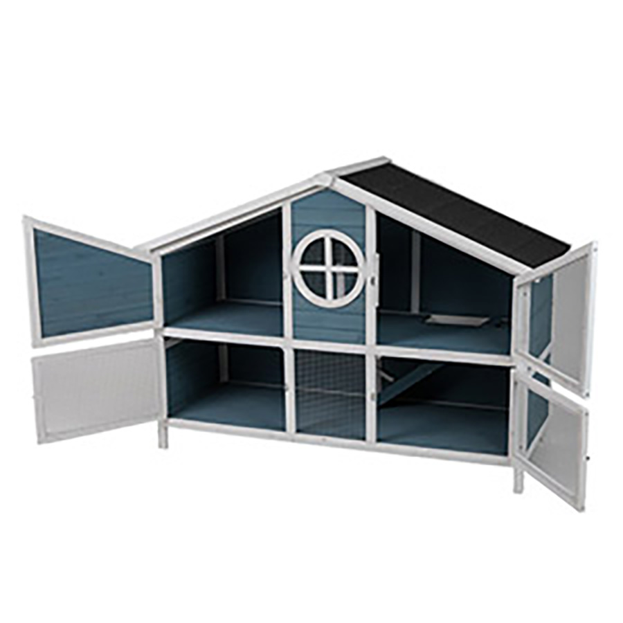 Pets at Home Foxglove Guinea Pig Hutch Blue White Pets