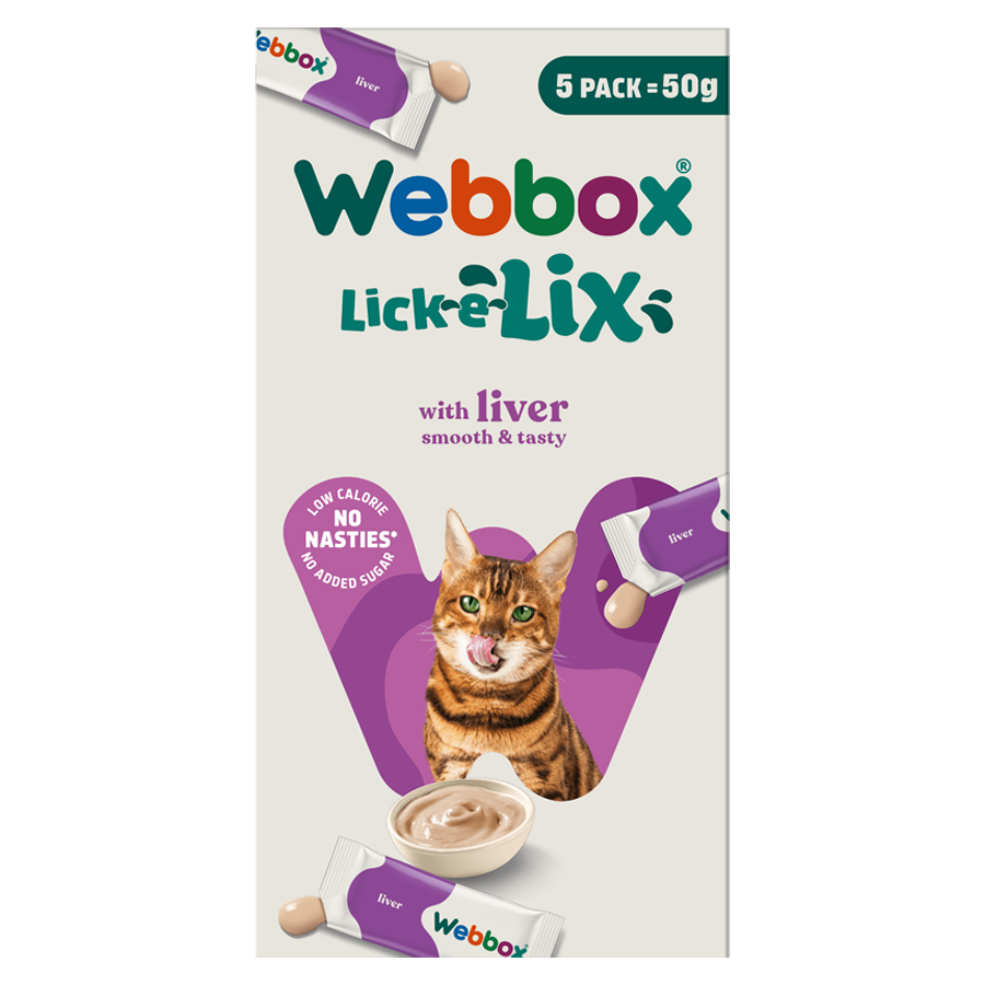 Webbox Lick-e-Lix Creamy Lickable Cat Treats Liver