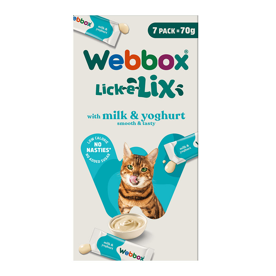 Webbox Lick-e-Lix Creamy Lickable Cat Treats Milk & Yoghurt
