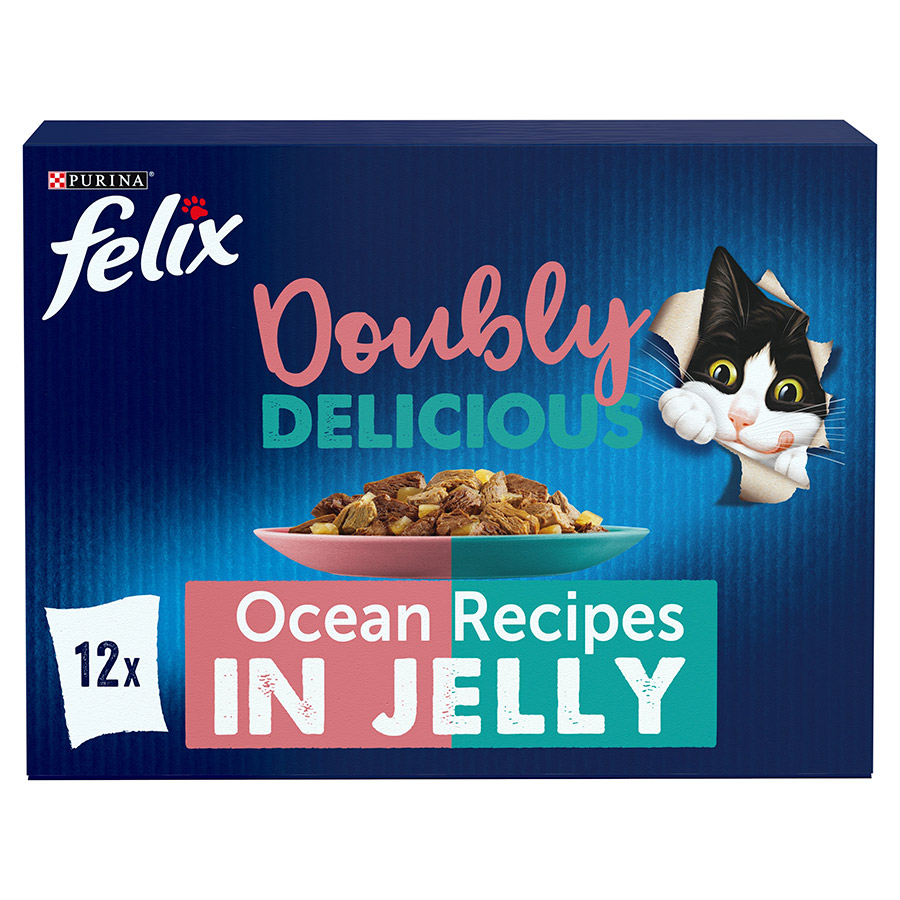 Felix Doubly Delicious Adult Wet Cat Food Ocean Recipes Pets