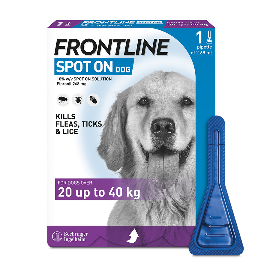 Frontline - Spot On Flea And Tick Treatment - Dogs 20-40kg - 1 Pack