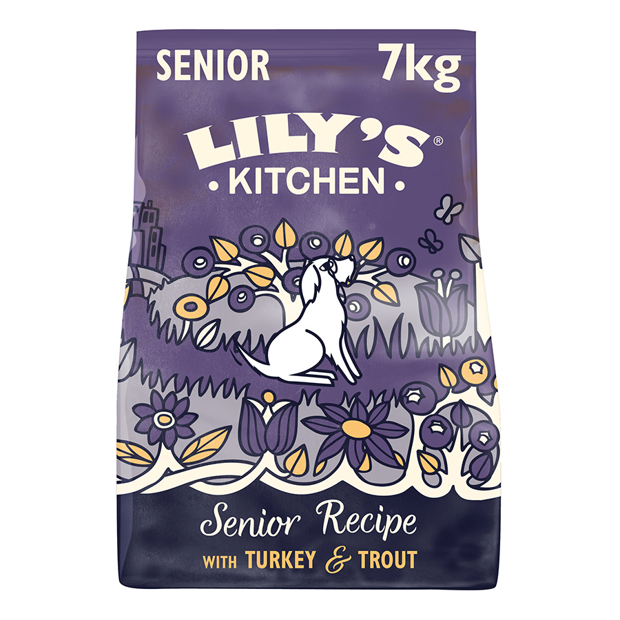 Lily s Kitchen Senior Dry Dog Food Turkey Trout Pets