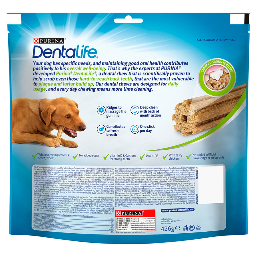 Dentalife Large Breed Dog Dental Chew Treat Pets