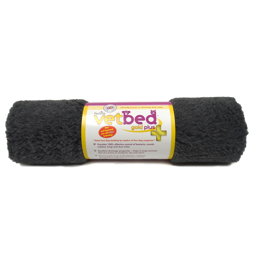 Petlife Vetbed Gold Plus Antimicrobial Bed Medium Grey Pets