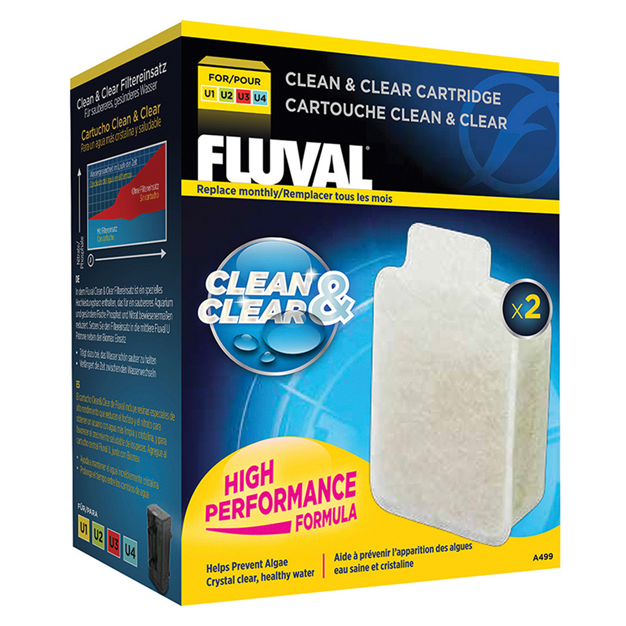 Fluval Clean & Clear Cartridge For Fluval U Internal Filters 2 Pack
