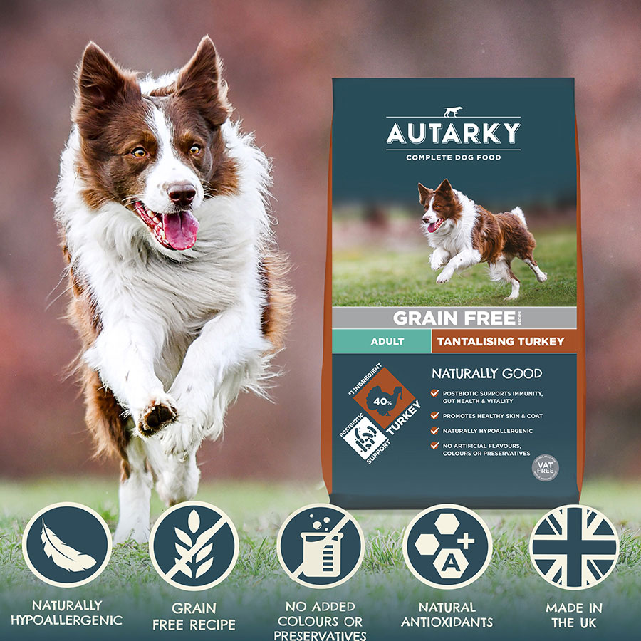 Autarky Complete Grain Free Adult Working Dry Dog Food Turkey Potato Pets