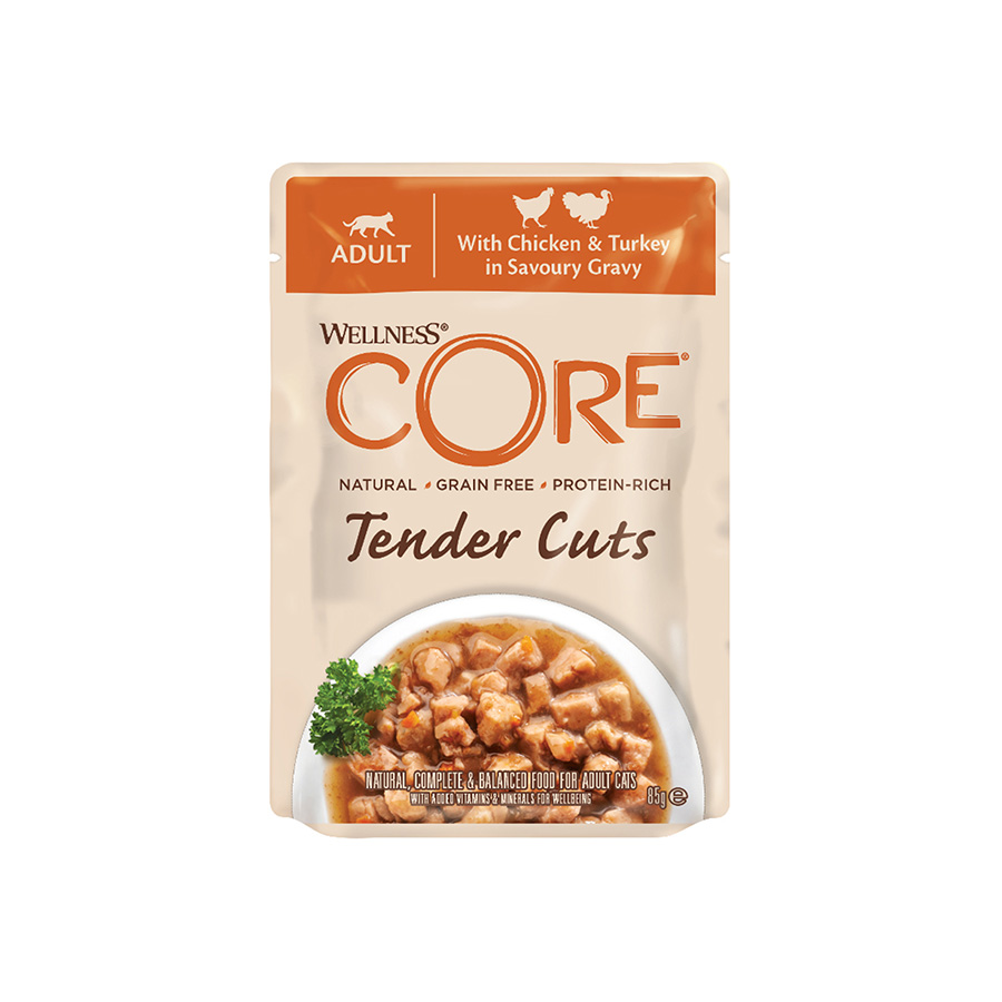 Wellness Core Tender Cuts Adult Wet Cat Food Chicken & Turkey