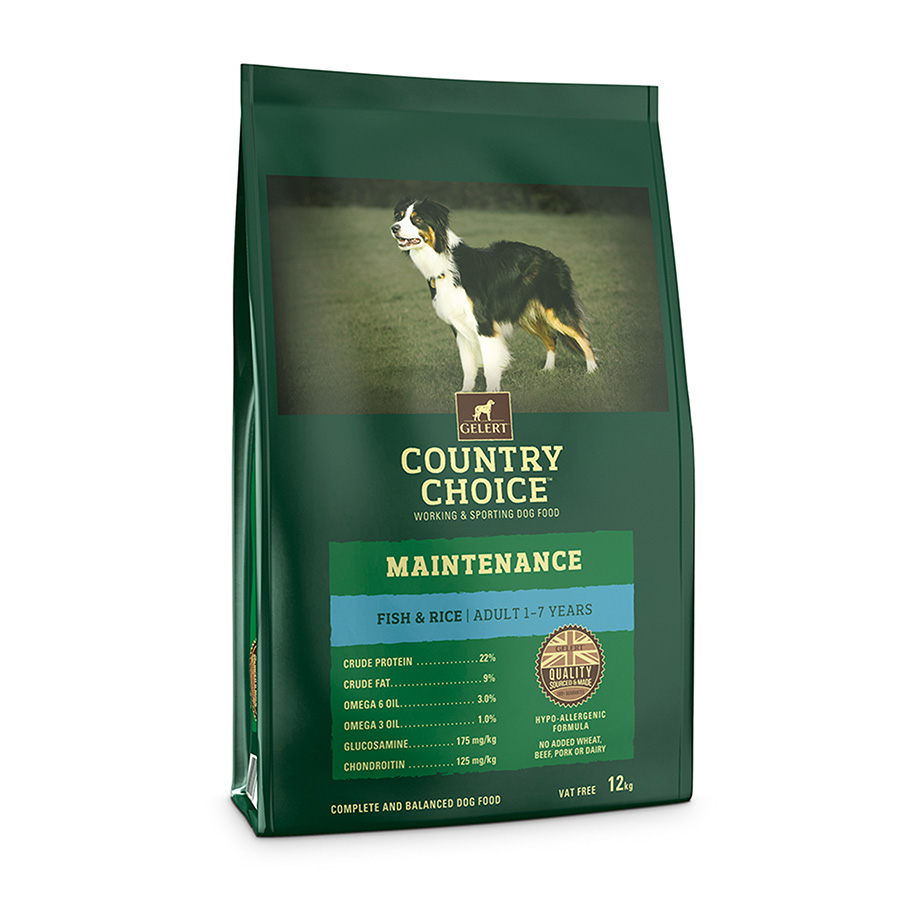 Gelert Country Choice Maintenance Dry Dog Food White Fish Rice Pets