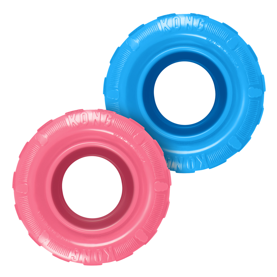Kong Puppy Tire Dog Toy - Natural Rubber - Medium/Large
