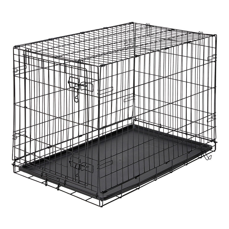 Pets at Home Single Door Dog Crate Medium Black Pets