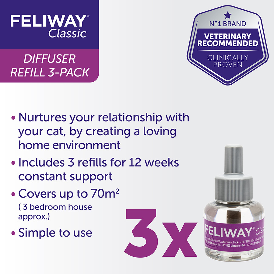 Feliway Classic Cat Kitten Stress Reducing Pheromone Refill Pets