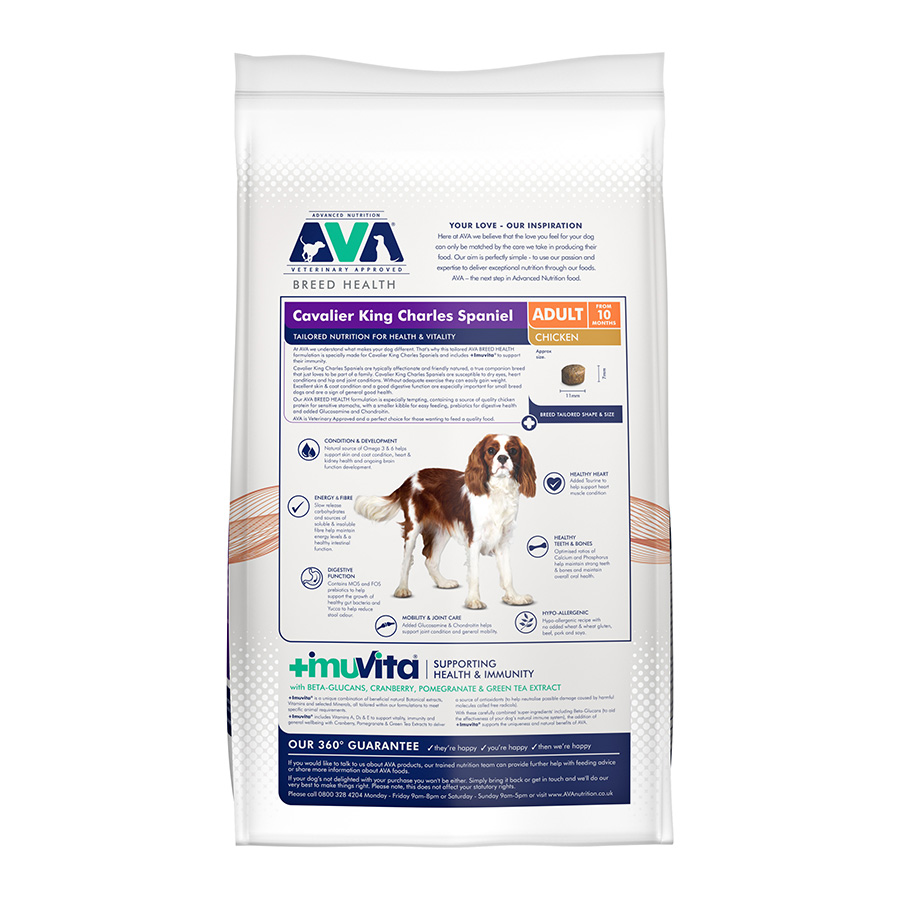 AVA Veterinary Approved Optimum Health Cavalier King Charles Spaniel Dog Food Pets