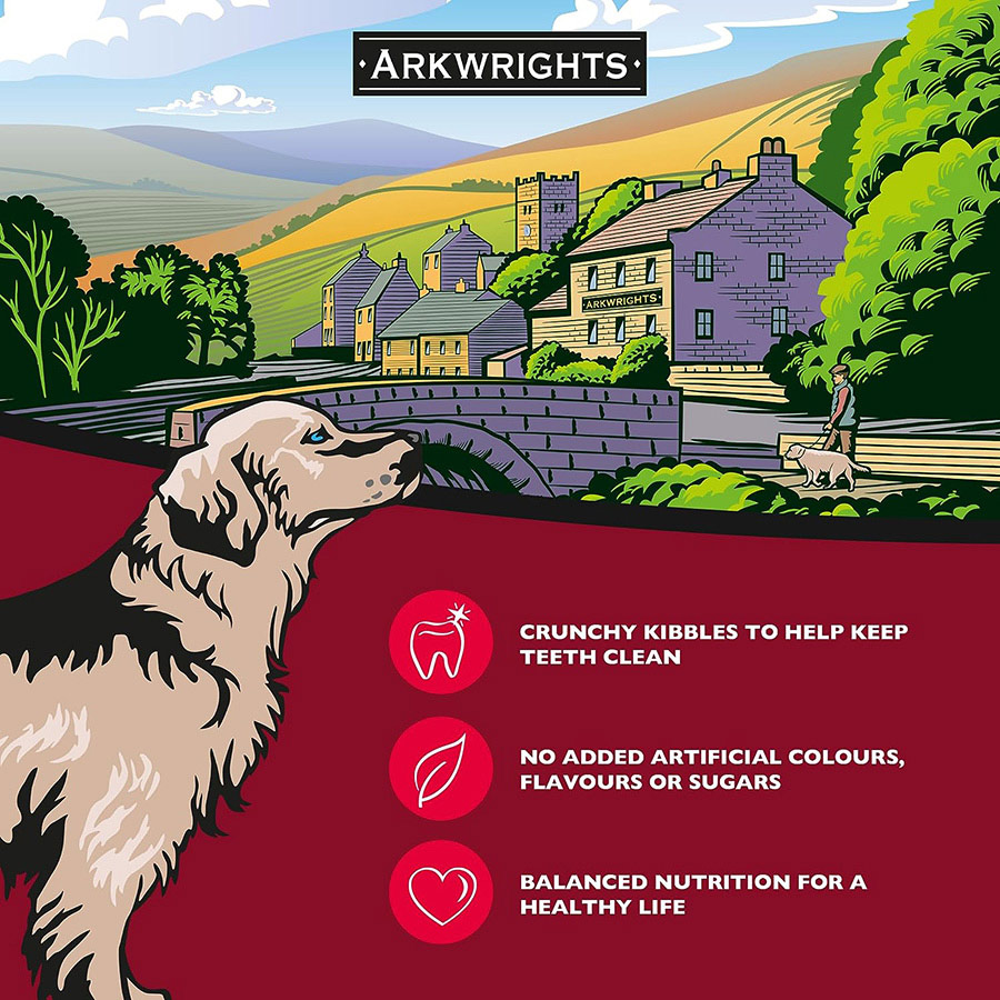 Arkwrights Working Adult Dry Dog Food Beef Pets