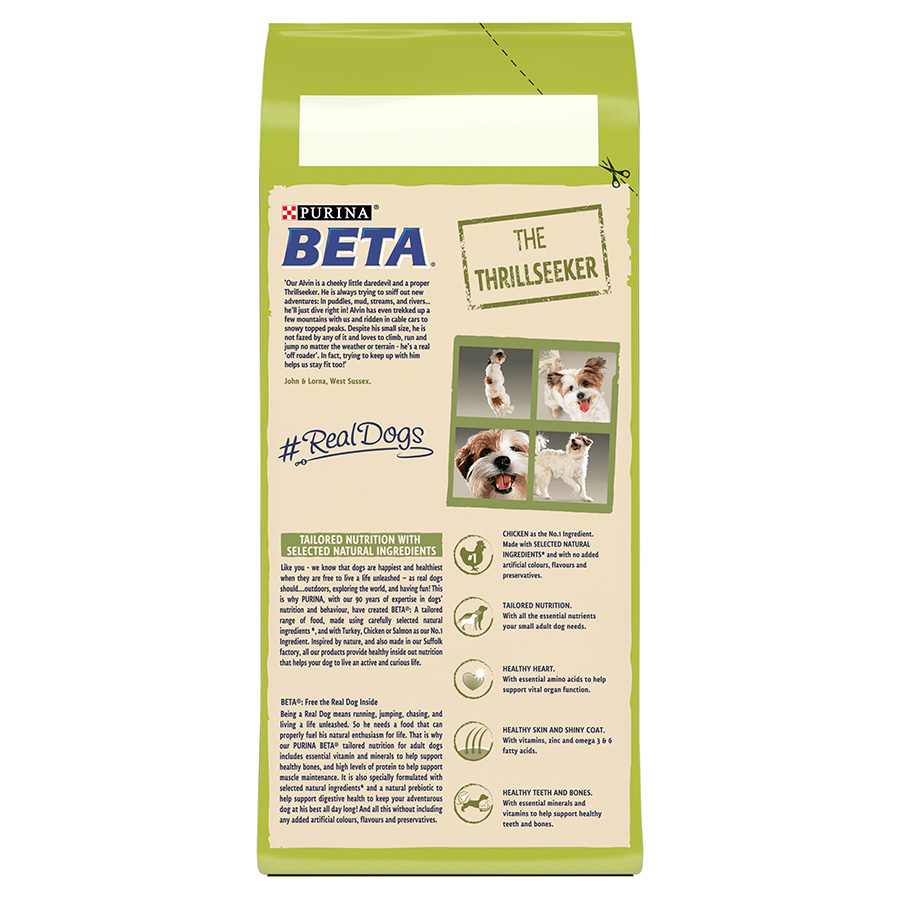 Beta Adult Small Breed Dry Dog Food Chicken Pets