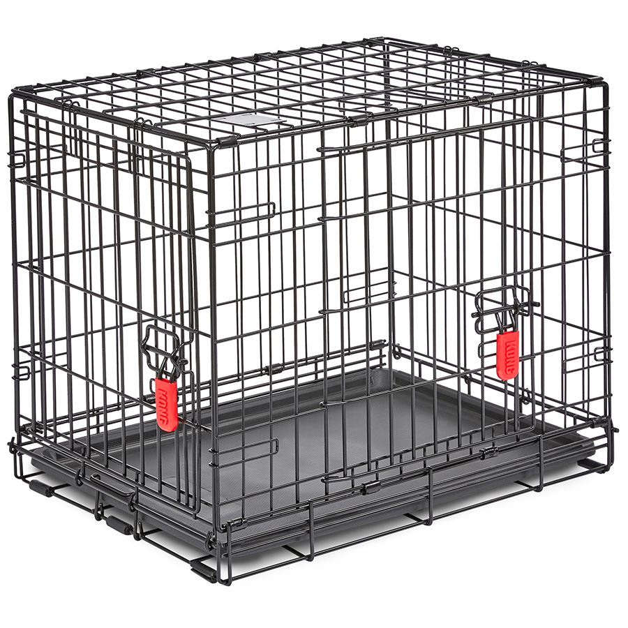 Kong Ultra-Strong Two Door Dog Crate Black