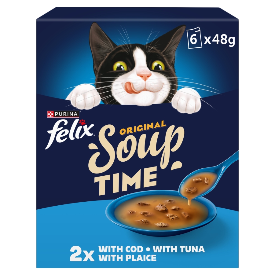 Felix Soup Wet Cat Food Fish Selection Plaice, Tuna & Cod