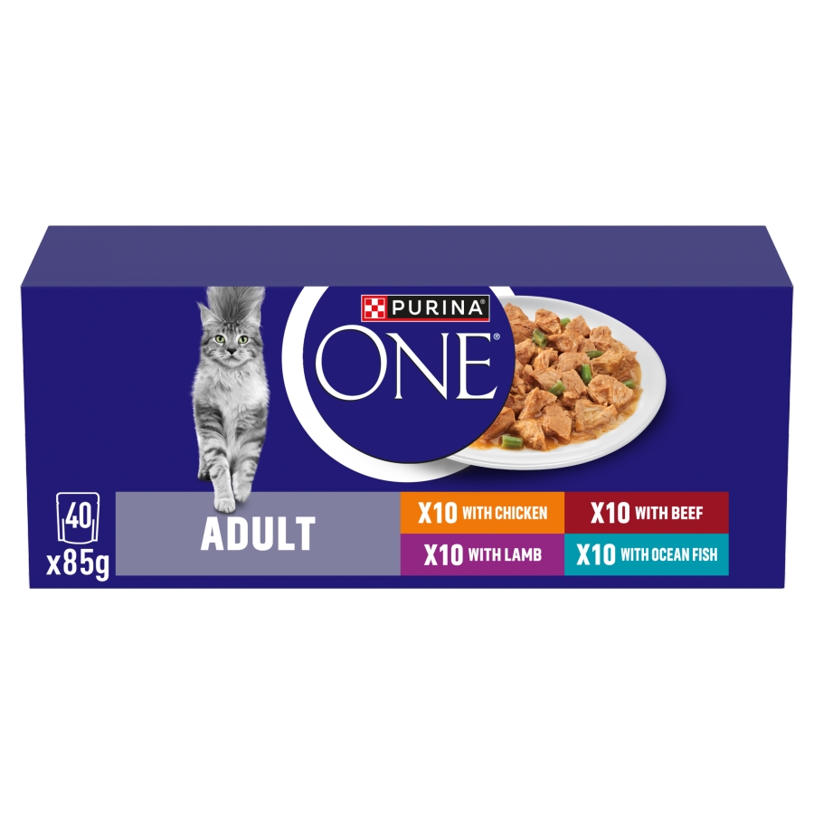 Purina One Adult Wet Cat Food Mini Fillets Mixed Selection in Gravy