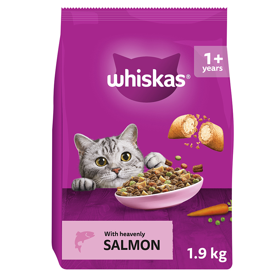 Whiskas 1+ Dry Adult Cat Food Salmon