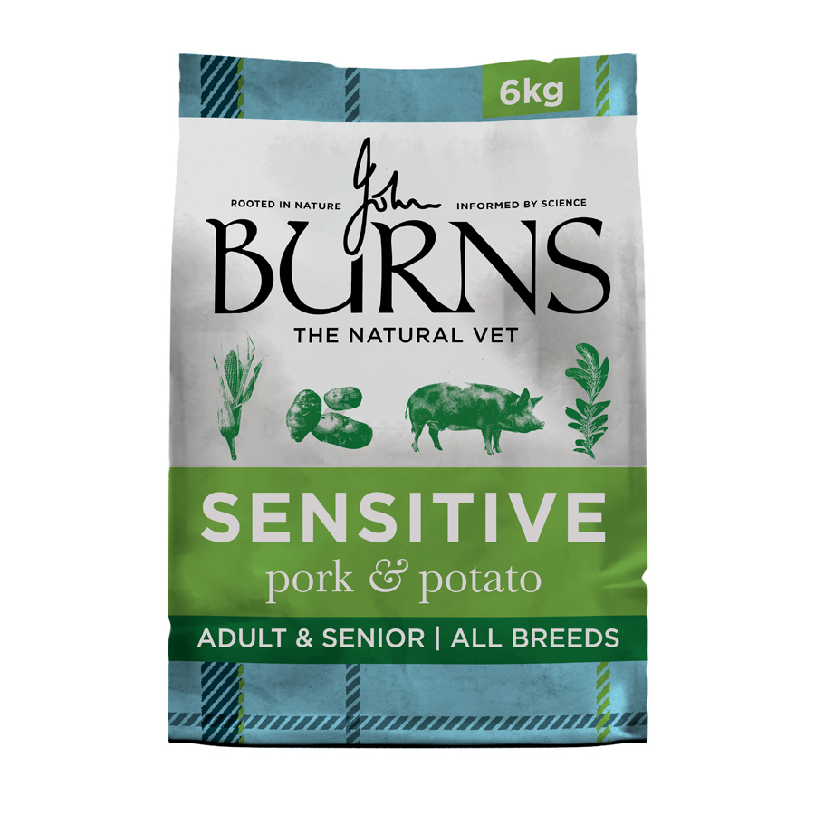 Burns Sensitive Dry Dog Food Pork & Potato