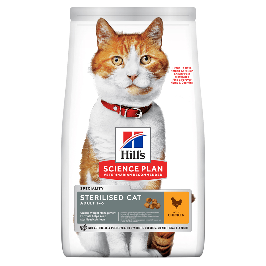 Hill's Science Plan Sterilised Cat Adult Dry Cat Food with Chicken 10kg