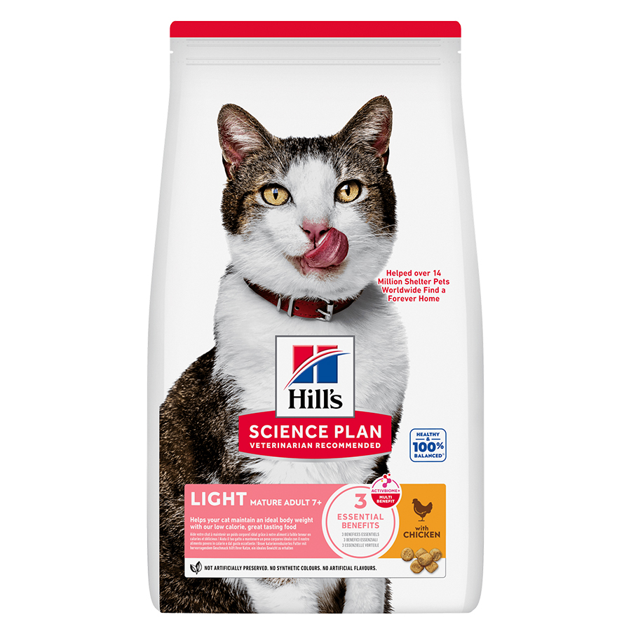Hill's Science Plan Light Mature Adult Dry Cat Food with Chicken