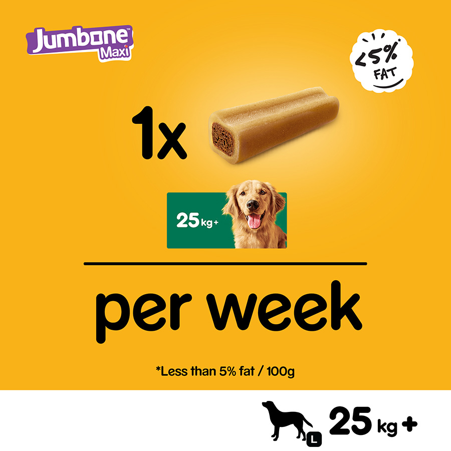 Pedigree Jumbone Large Dog Low Fat Treat Beef Poultry Pets