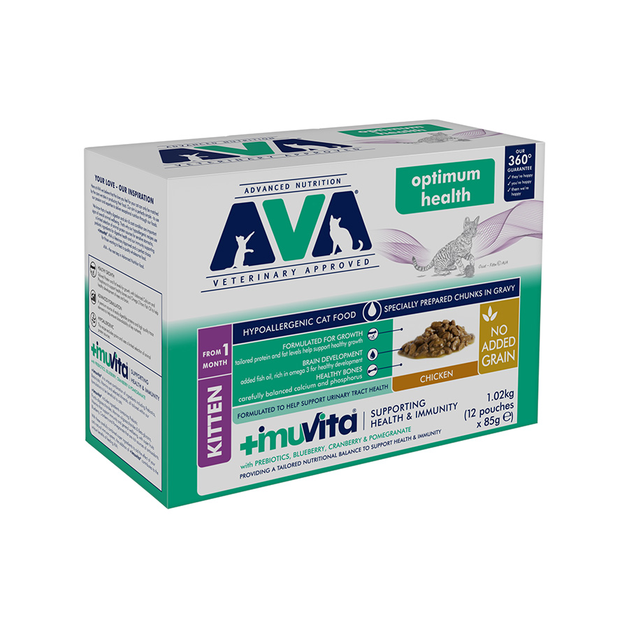 AVA Veterinary Approved Optimum Health Wet Kitten Cat Food Chicken ...