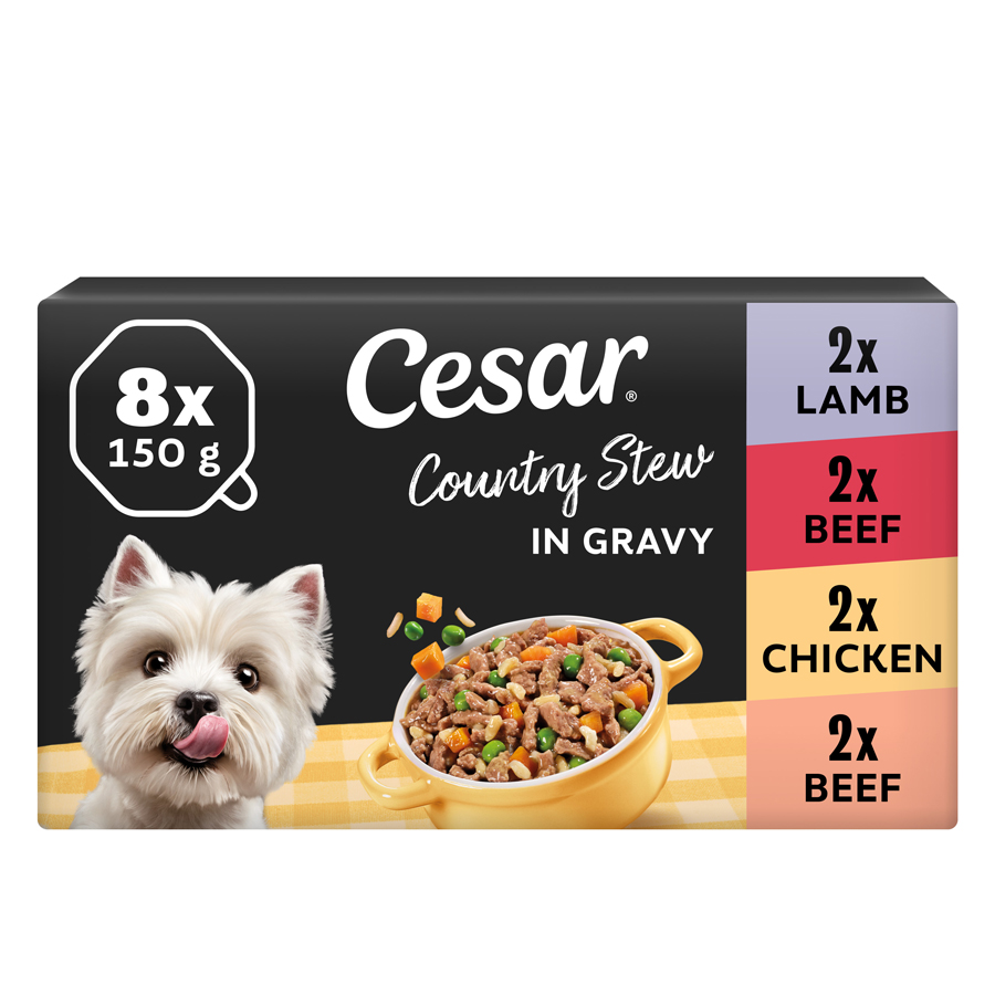 Cesar Country Stew Adult Wet Dog Food Mixed Gravy
