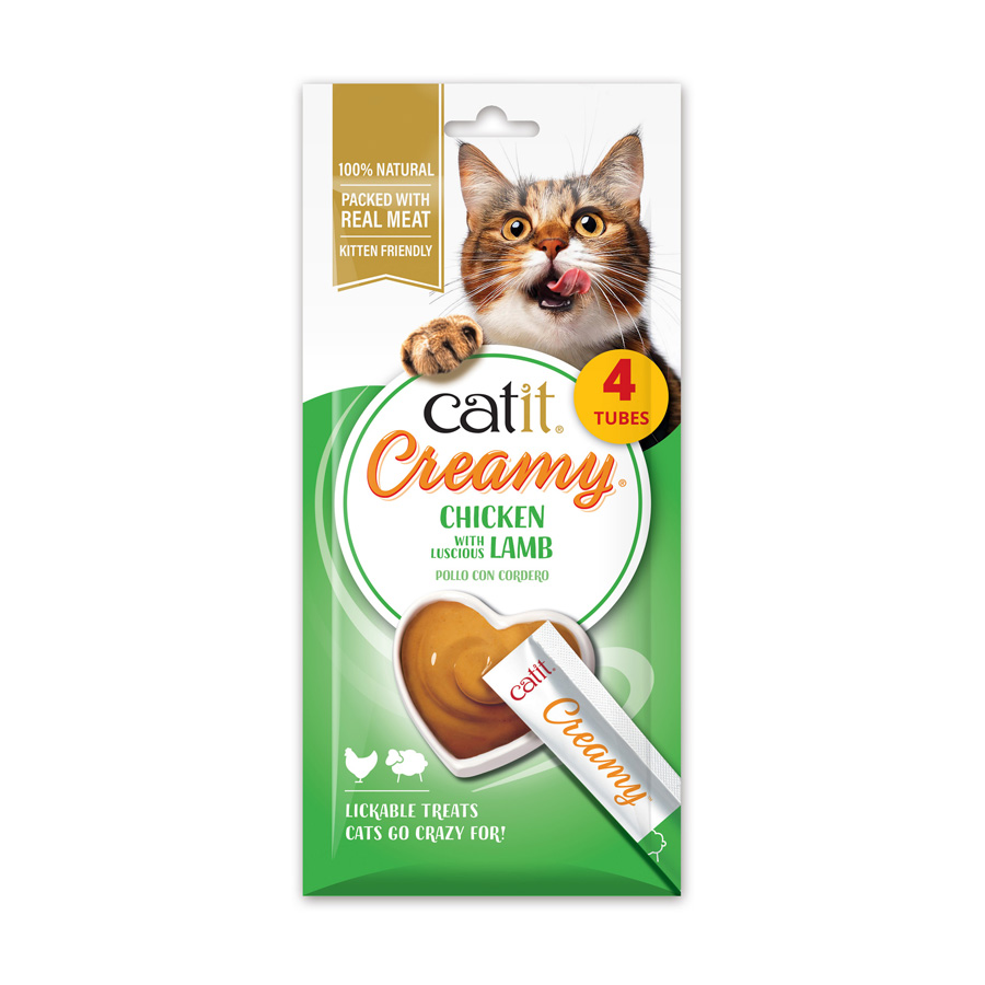Catit Creamy Lickable Cat Treats Chicken & Lamb