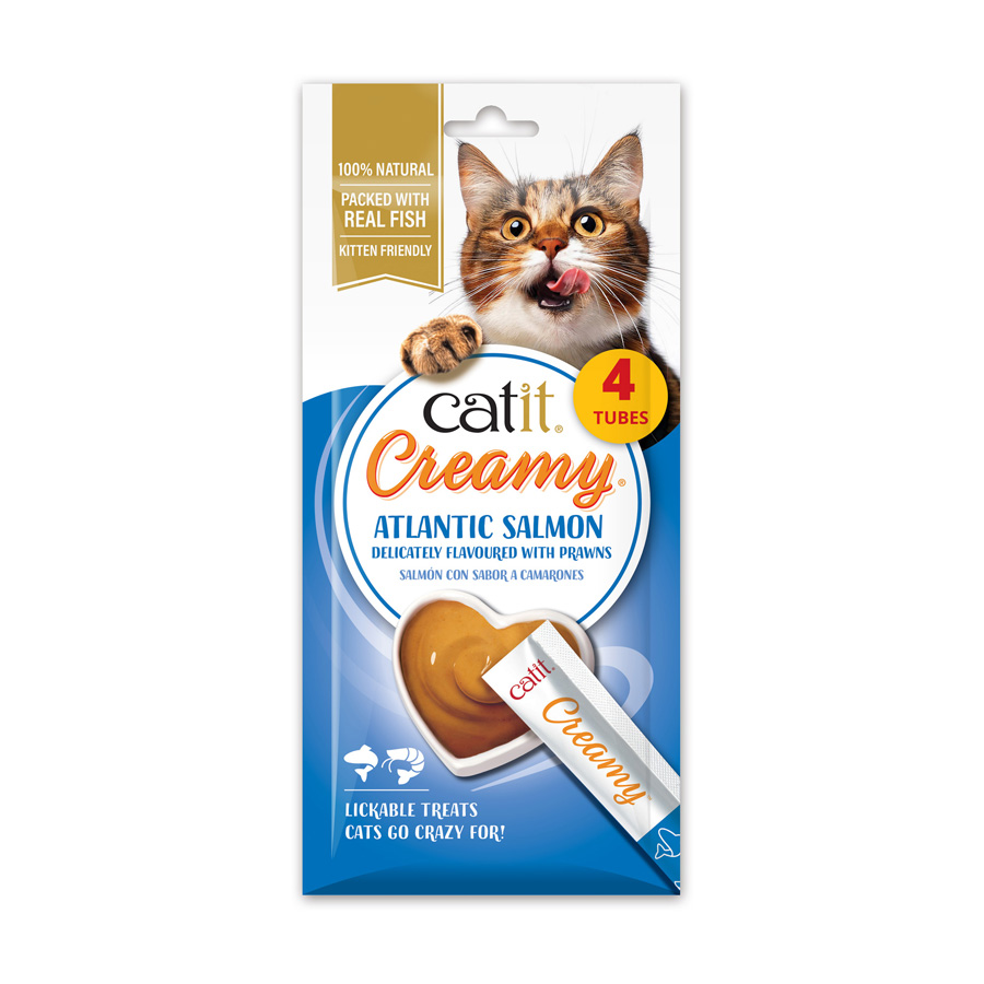 Catit Creamy Lickable Cat Treats Salmon & Prawn