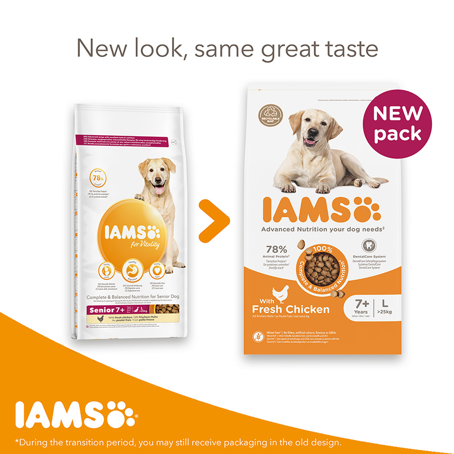 Iams Large Breed Senior Dry Dog Food Chicken Pets