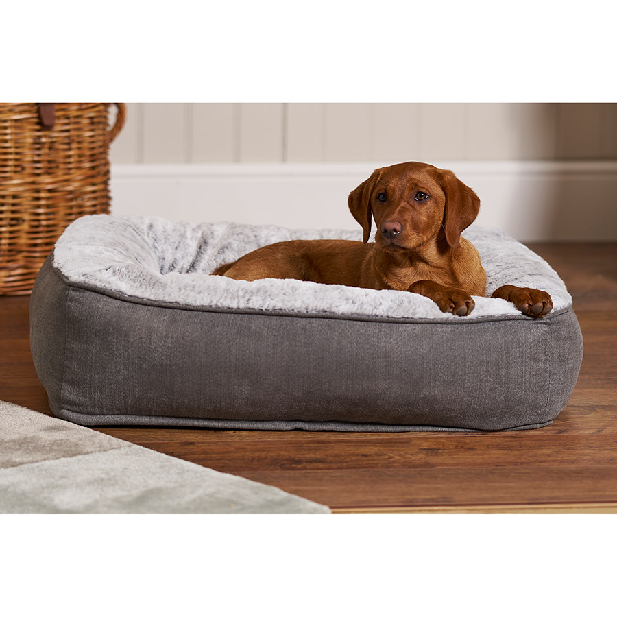 Grey dog bed pets at home hotsell