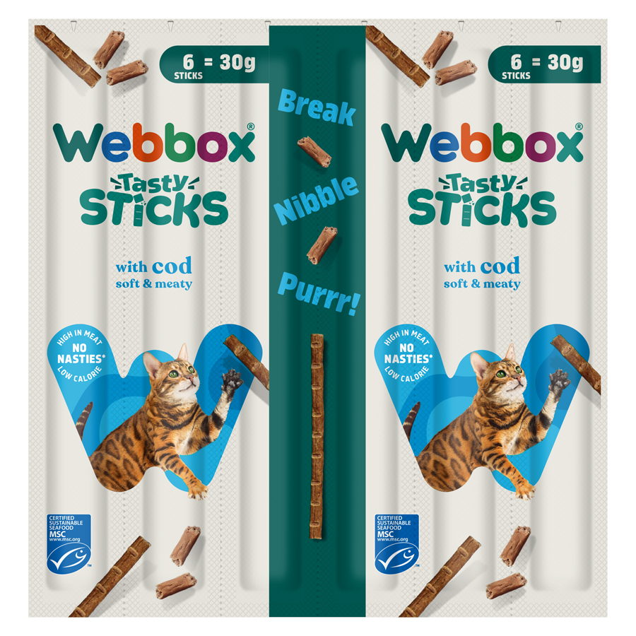 Webbox Tasty Sticks Cat Treats Cod