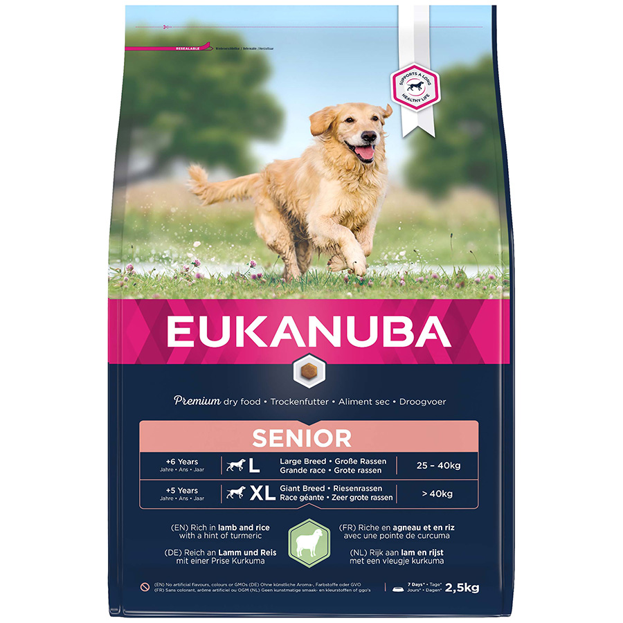 Eukanuba Large Breed Senior Dry Dog Food Lamb Rice Pets