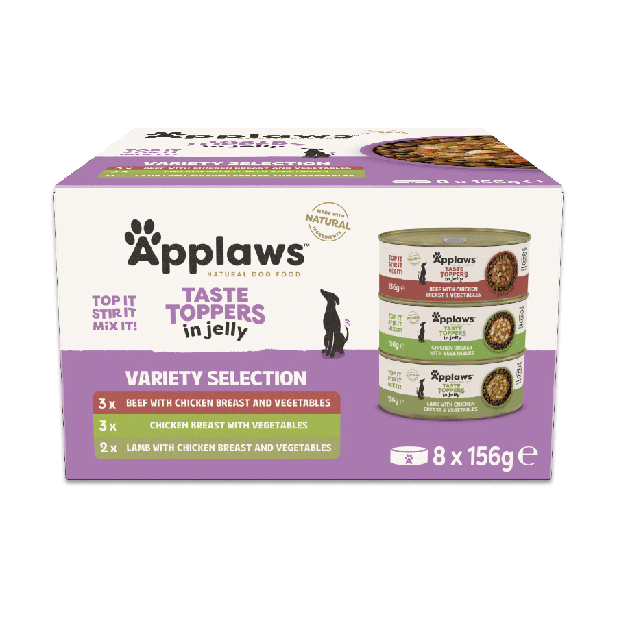 Applaws Taste Toppers Natural Adult Wet Dog Food Variety Selection in Jelly