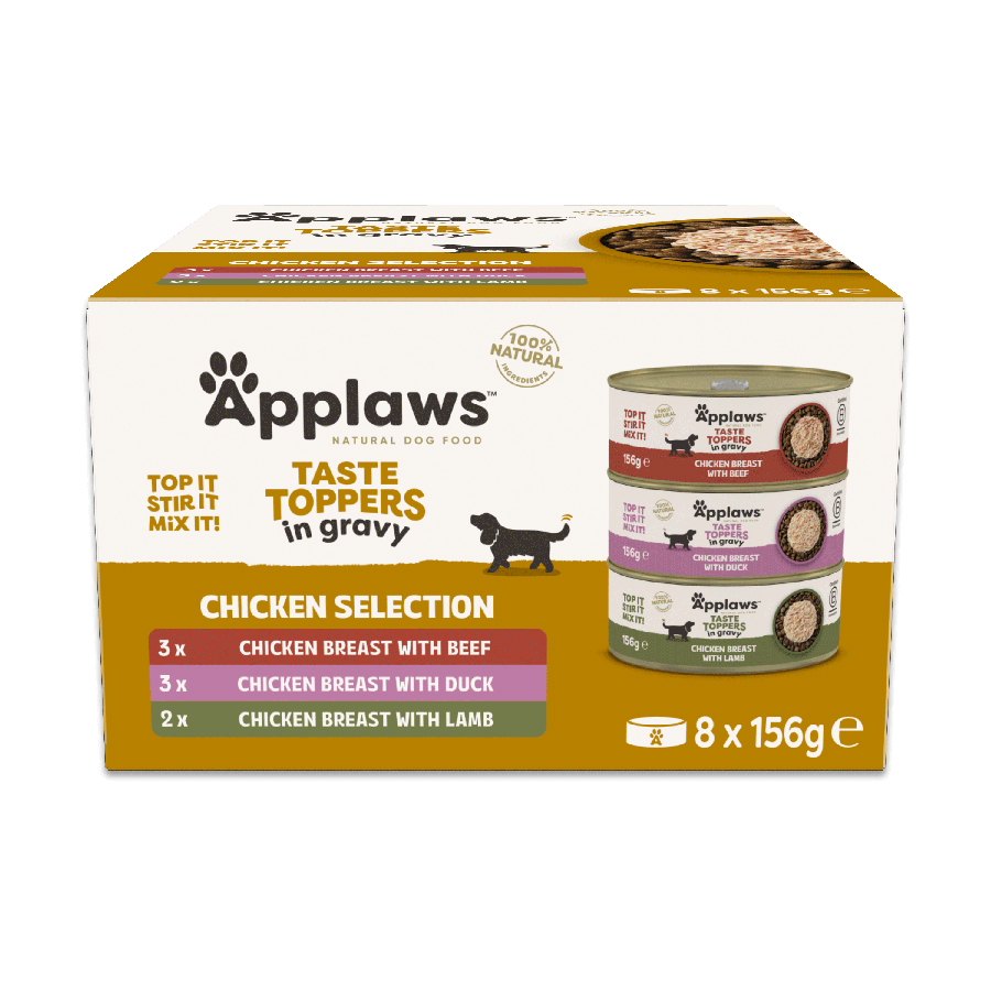 Applaws Taste Toppers Natural Adult Wet Dog Food Chicken Selection in Gravy